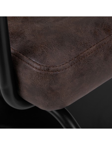 Gabbiano hairdressing chair Katania Loft Old Leather dark brown