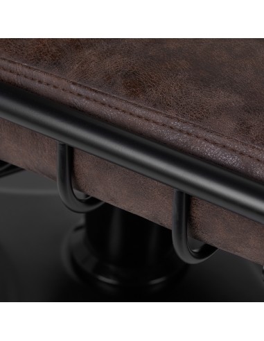 Gabbiano hairdressing chair Katania Loft Old Leather dark brown