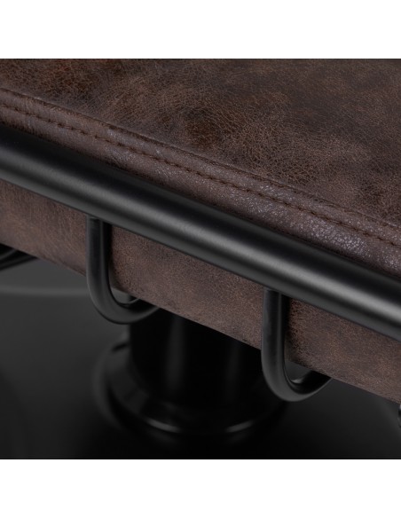 Gabbiano hairdressing chair Katania Loft Old Leather dark brown