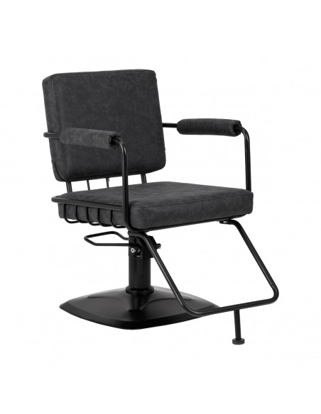 Gabbiano Katania Loft Old Leather hairdressing chair black