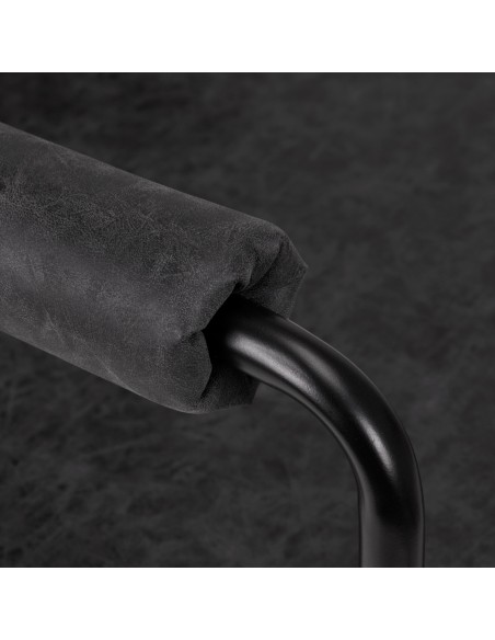 Gabbiano Katania Loft Old Leather hairdressing chair black