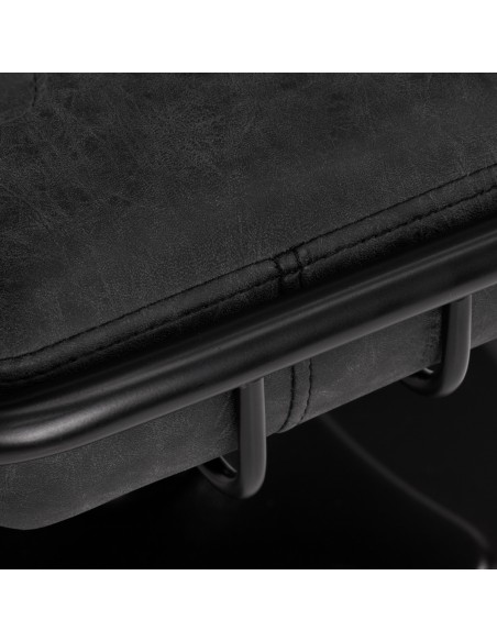 Gabbiano Katania Loft Old Leather hairdressing chair black