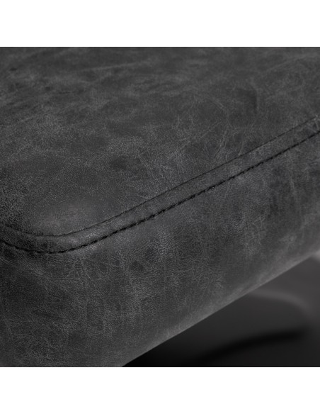 Gabbiano Katania Loft Old Leather hairdressing chair black