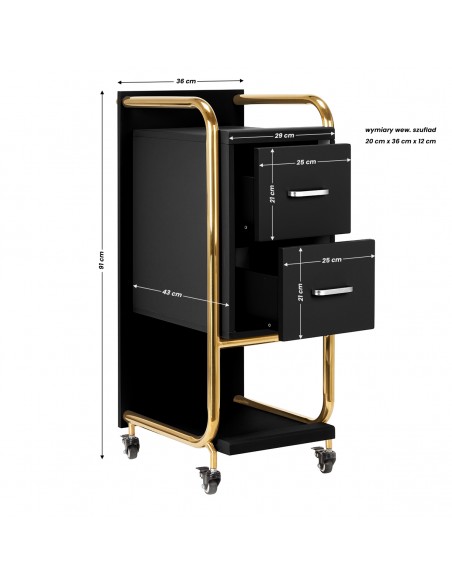 Gabbiano hairdressing assistant Solo gold – black