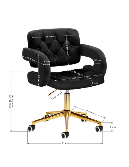 4Rico Chair QS-OF213G black
