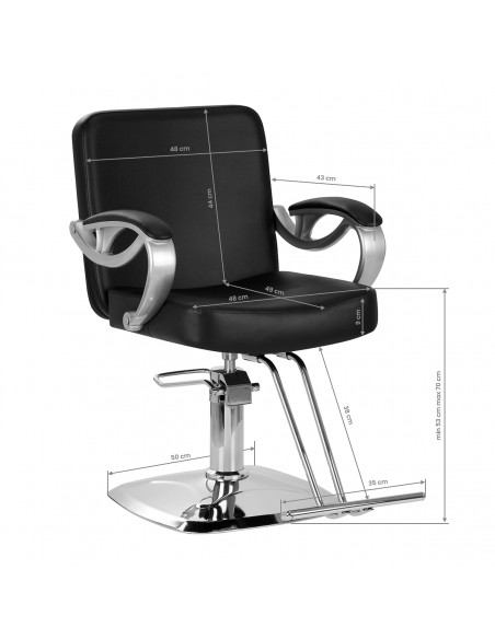 Hair System ZA31 hairdressing chair black
