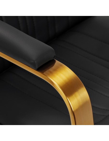Gabbiano Acri hairdressing chair gold – black