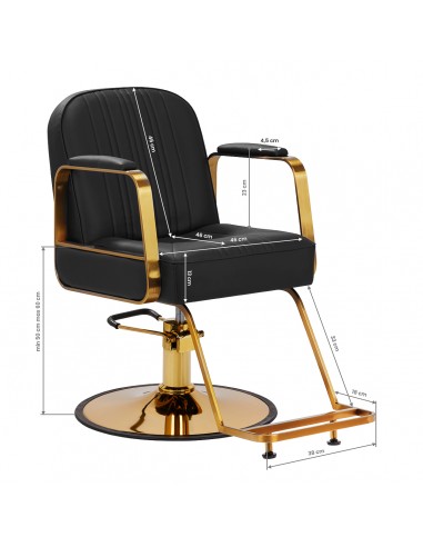 Gabbiano Acri hairdressing chair gold – black