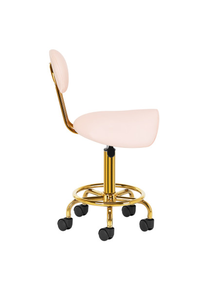 Cosmetic stool 6001-G gold – pink