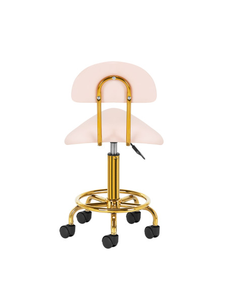 Cosmetic stool 6001-G gold – pink
