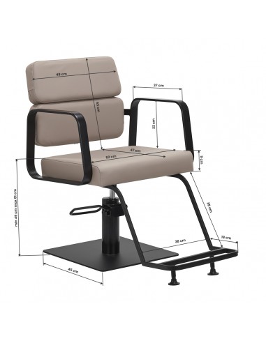 Gabbiano Porto-BM hairdressing chair black beige