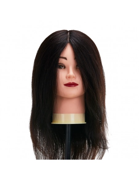 Gabbiano WZ1 hairdressing training head, natural hair, color 1, length 16"