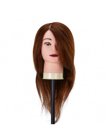 Gabbiano WZ1 hairdressing training head, natural hair, color 4, length 16"