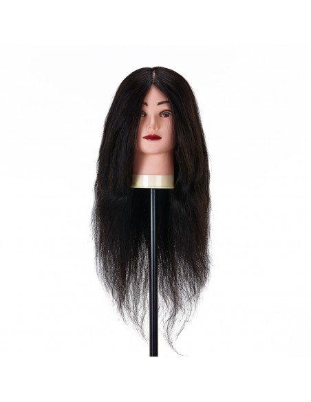 Gabbiano WZ1 hairdressing training head, natural hair, color 1, length 20"