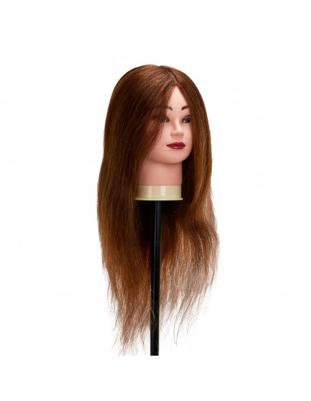 Gabbiano WZ1 hairdressing training head, natural hair, color 4, length 20"