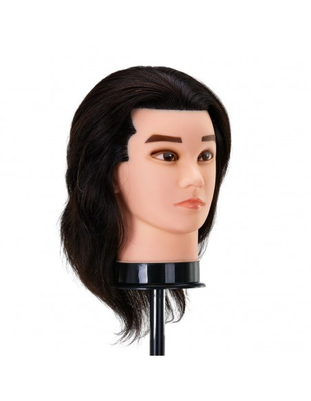 Gabbiano WZ3 hairdressing training head, natural hair, color 1, length 8"
