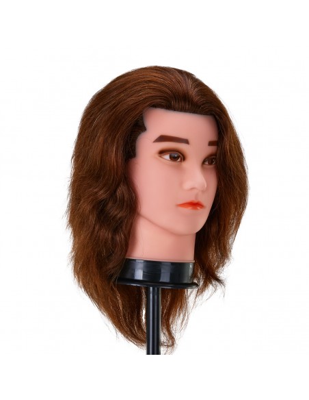 Gabbiano WZ3 hairdressing training head, natural hair, color 4, length 8"