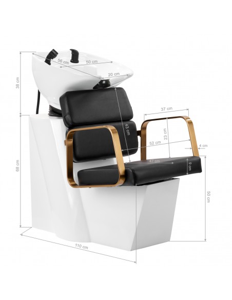 Gabbiano Porto-GM hair wash unit black