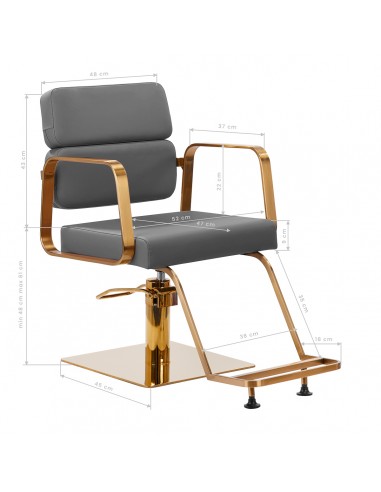 Gabbiano Porto-GM hairdressing chair gray