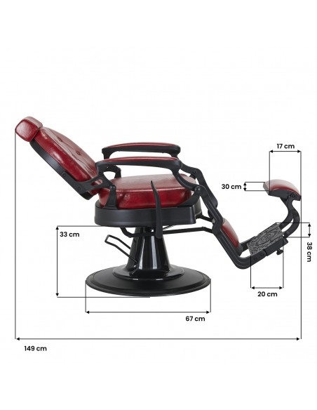 Barber chair President Red