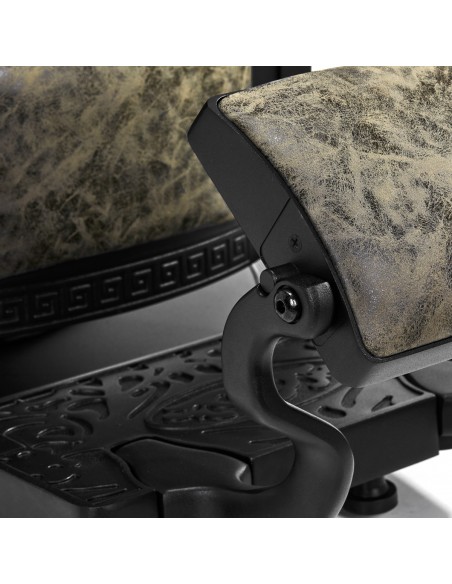 Barber chair President Old Leather Green