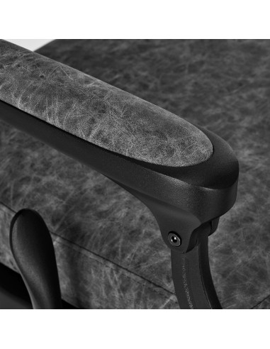 Barber chair President Old Leather Gray