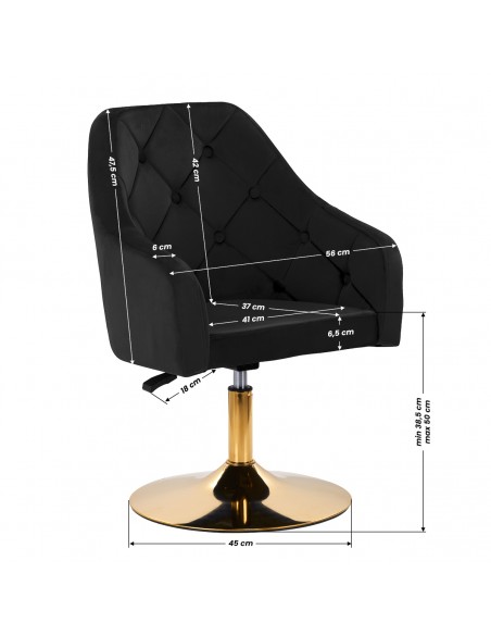 4Rico swivel chair QS-BL14G black