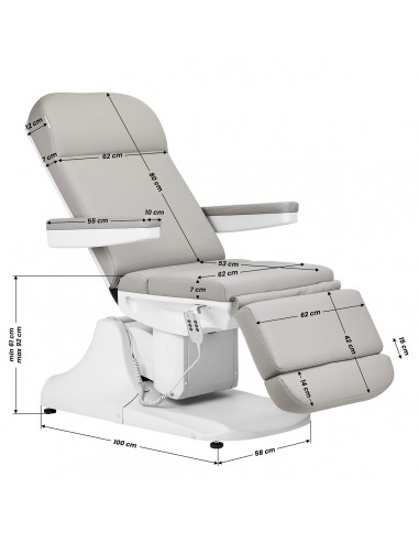 Azzurro 891 electric cosmetic chair grey