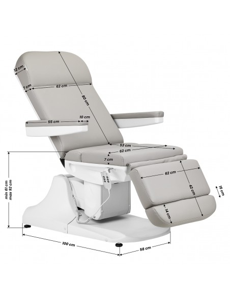 Azzurro 891 electric cosmetic chair grey
