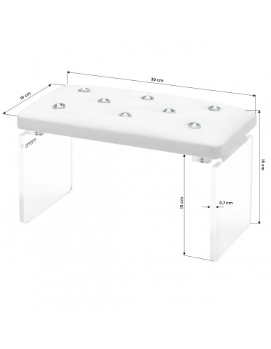 Momo Diamond manicure support stand Velour Ecru