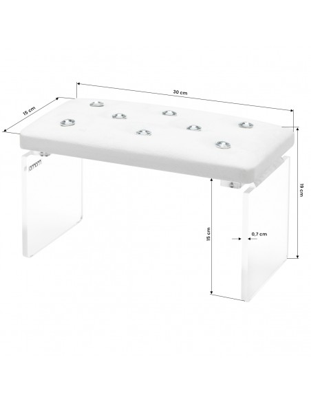 Momo Diamond manicure support stand Velour Ecru