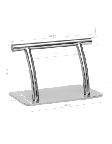 Hairdressing footstool L005S silver