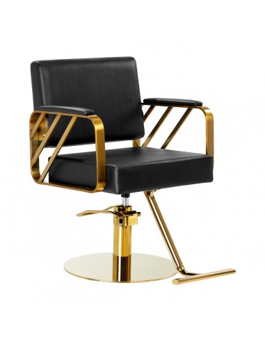 Gabbiano hairdressing chair Genua gold black