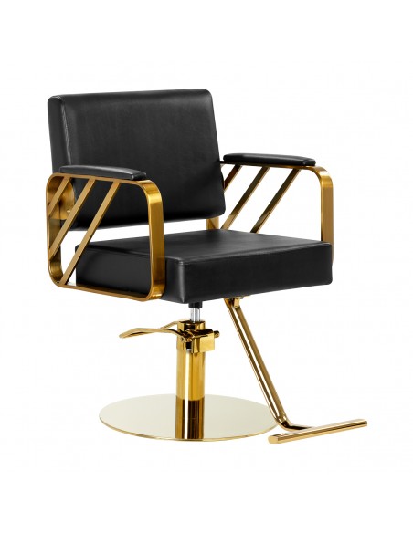 Gabbiano hairdressing chair Genua gold black