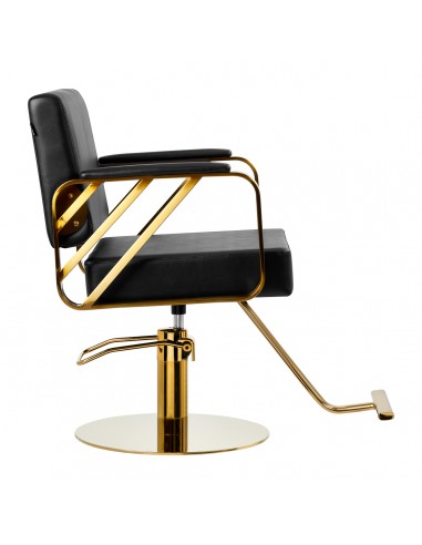 Gabbiano hairdressing chair Genua gold black