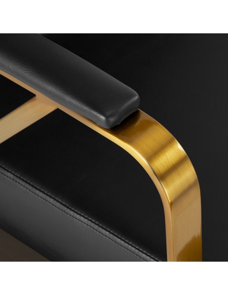 Gabbiano hairdressing chair Genua gold black
