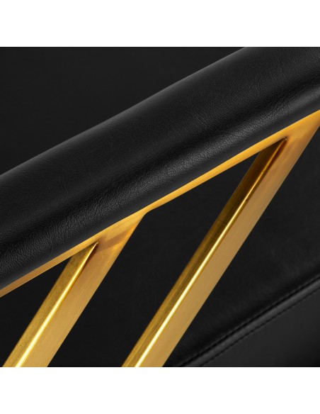 Gabbiano hairdressing chair Genua gold black