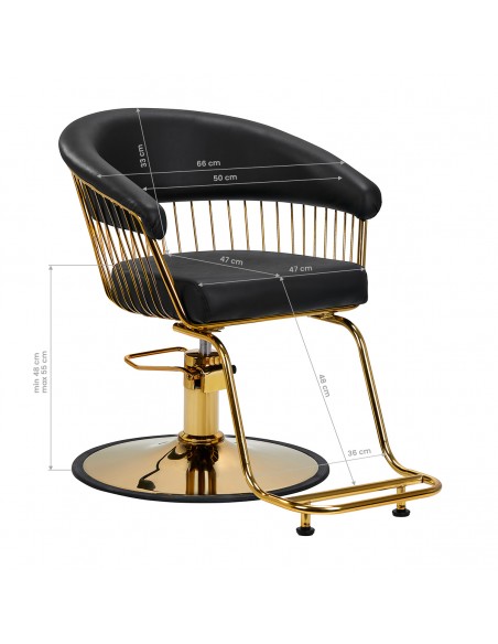 Hair System hairdressing chair Lile gold black