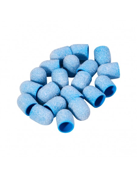 Exo blue med abrasive cap 10mm /80 20pcs Hard Cap