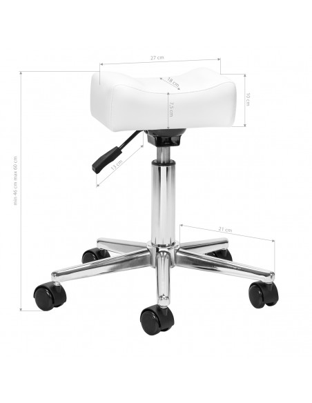 Bell Sillon mobile pedicure footstool white