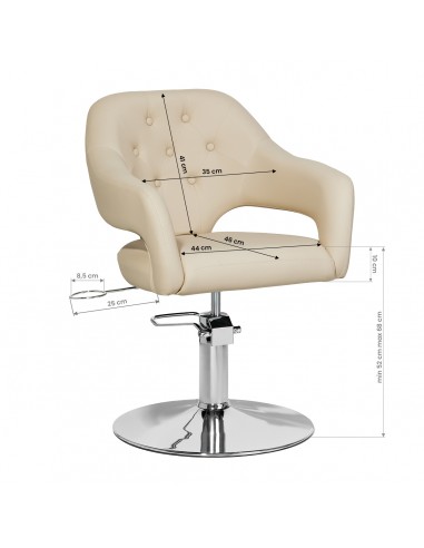 Hairdressing chair Gabbiano Parma beige  