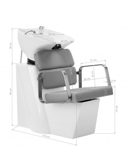 Gabbiano Porto hair wash unit grey