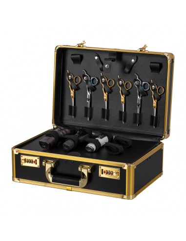 Barber case golden black 