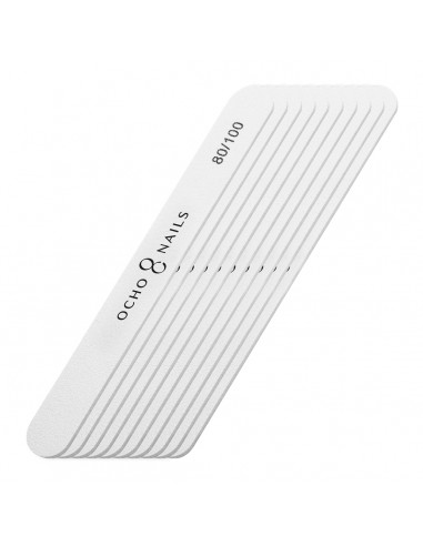 Ocho Nails straight file 80/100 10 pcs.