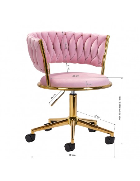 4Rico swivel chair QS-GW01G pink