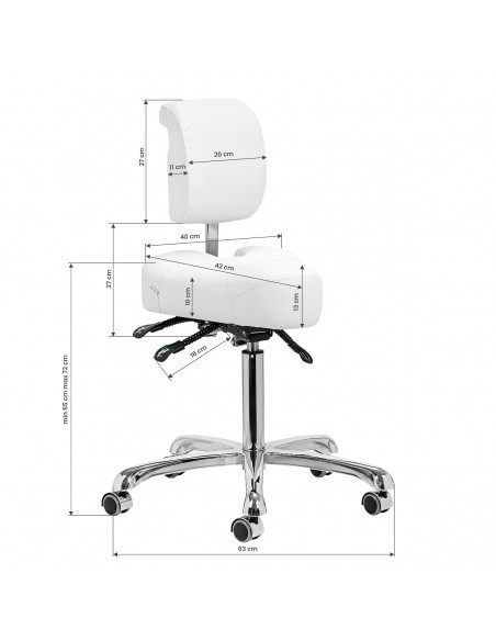 Giovanni podiatry stool 1005 white