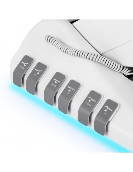 Electric cosmetic chair SILLON Luxury 3 motors white foot control