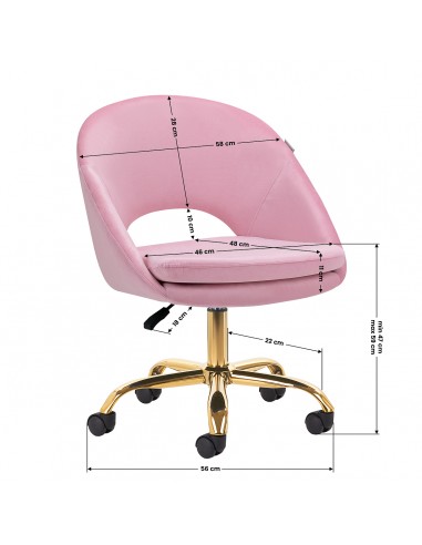 4Rico swivel chair QS-MF18G pink