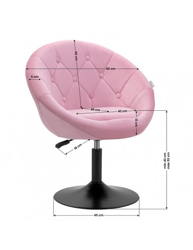 4Rico swivel chair QS-BL12G pink