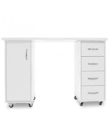 Desk 2027 white two cabinets 